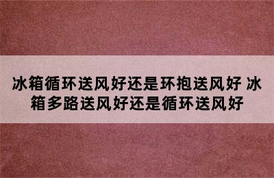 冰箱循环送风好还是环抱送风好 冰箱多路送风好还是循环送风好